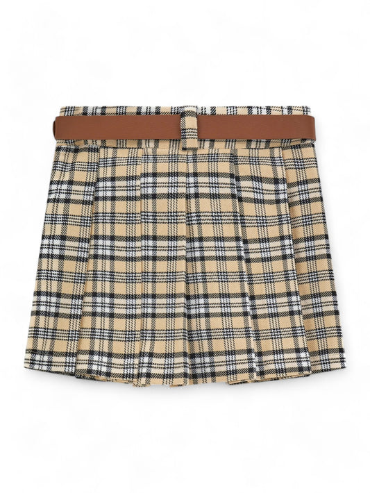 Gonna Bambina - BROWN TARTAN