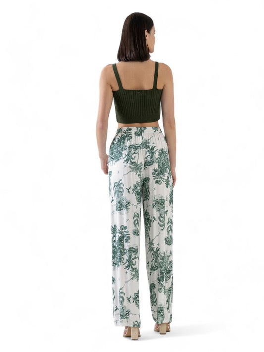 Pantalone Donna - Bianco/verde