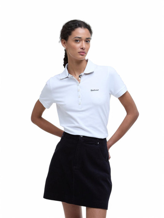 Top Portsdown Barbour Donna - Bianco/Naturale