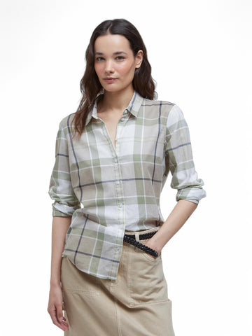 Camicia Bredon Barbour Donna - Verde/panna