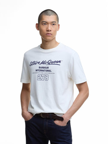 T-shirt Colman Steve McQueen Barbour Uomo - Bianco