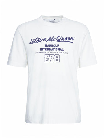 T-shirt Colman Steve McQueen Barbour Uomo - Bianco