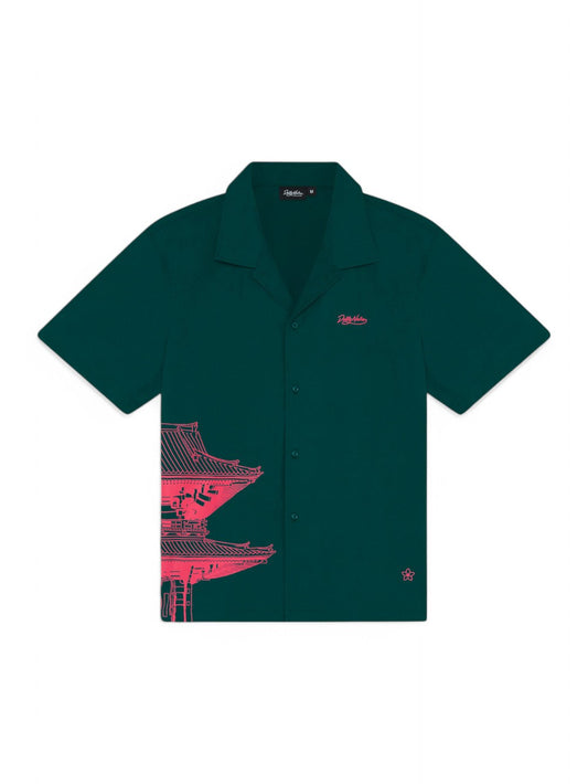 Camicia Bowling Dolly Noire Bench Tokyo Uomo - Verde Petrolio