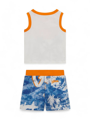 Set Bambino - BLUE PALM PRINT