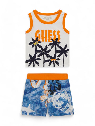 Set Bambino - BLUE PALM PRINT