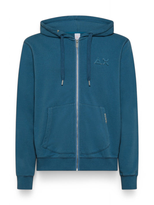 Felpa zip Uomo - Blu