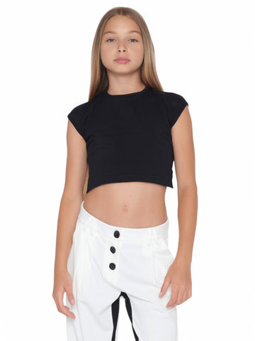 Top Bambina - Nero