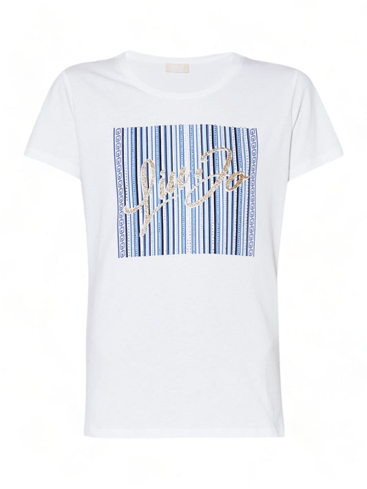 T-shirt Donna - Bco LiuJo str.bco/bl