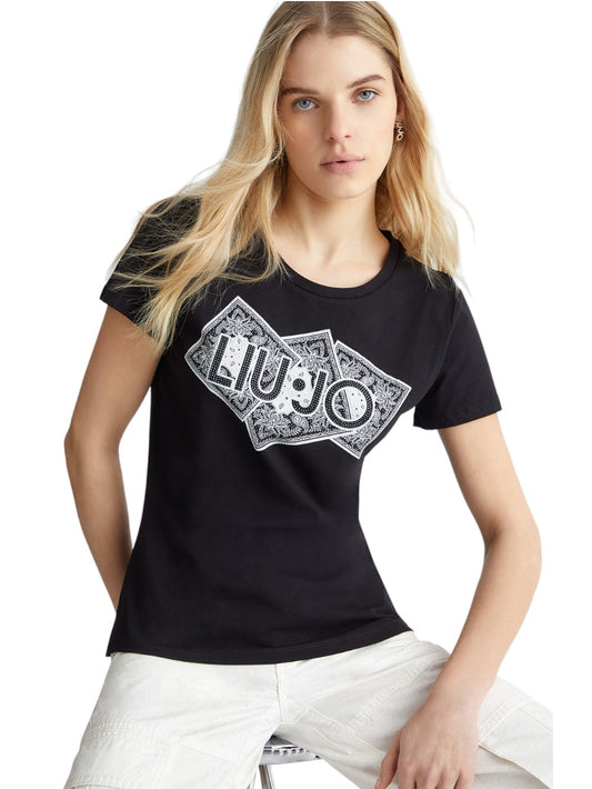 T-shirt Donna - Nero LiuJo foul.b&w